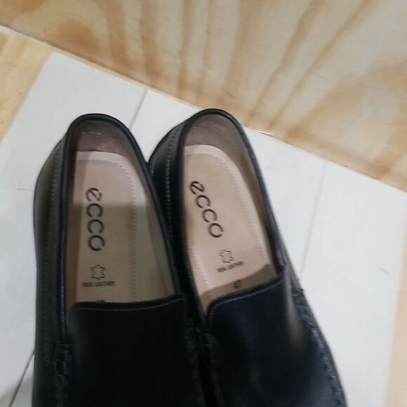 ECCO 'Classic Moc 2.0' MenBlack Leather Loafers EUR 47 | US 13 - Picture 7 of 8